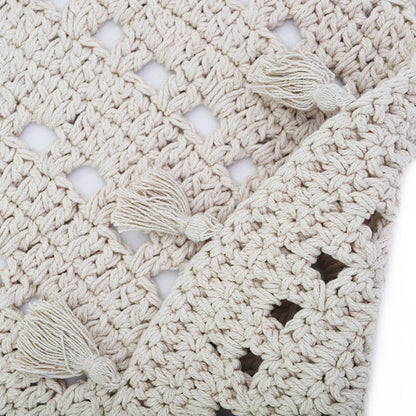 NILA ECRU crocheted children's rug