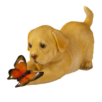 Dog Figurine 20x8x11 cm Brown Plastic Home Accessories