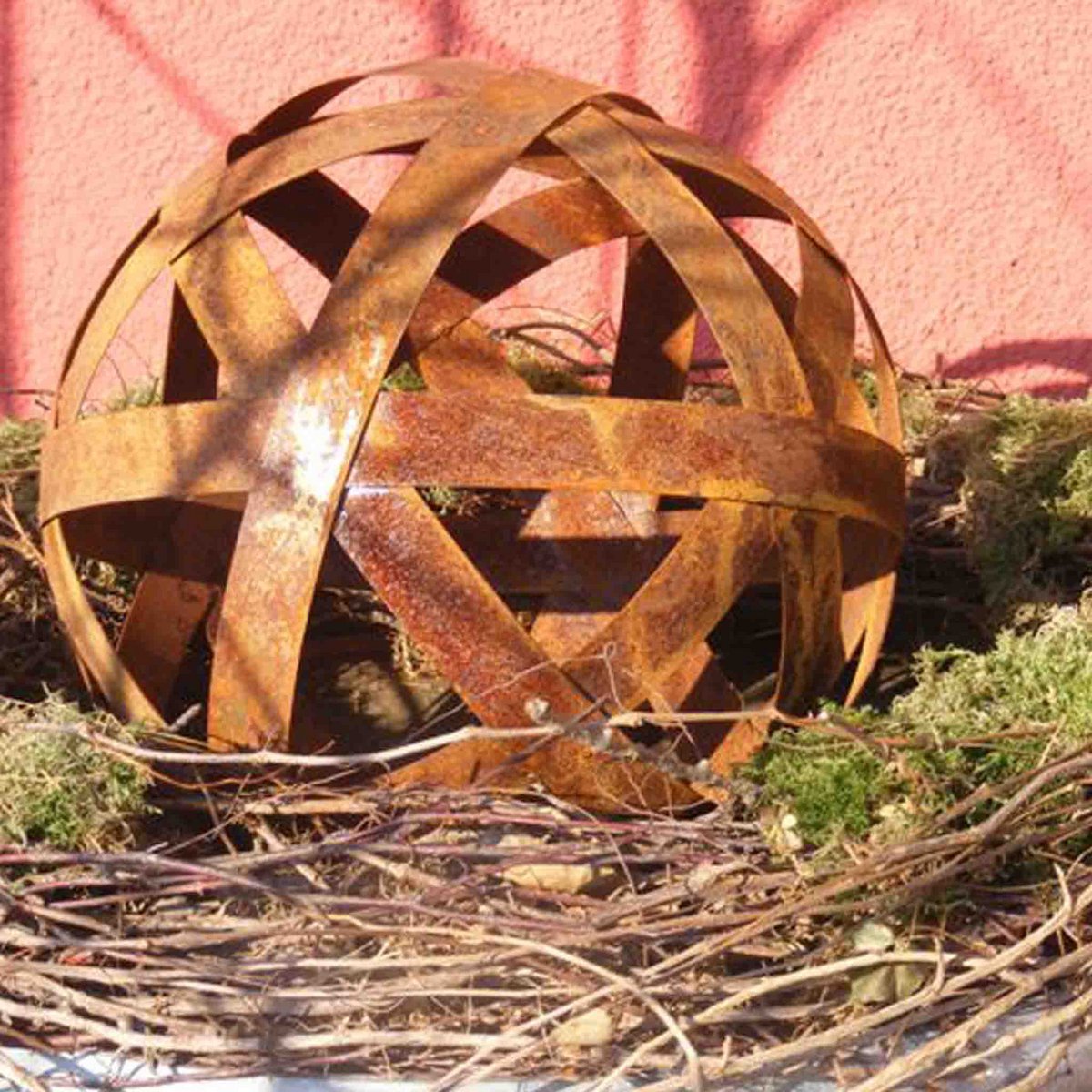 Garden decoration balls made of tin strips - decorative rust balls