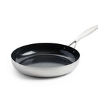 Koekenpan 24 cm RVS keramische anti-aanbaklaag