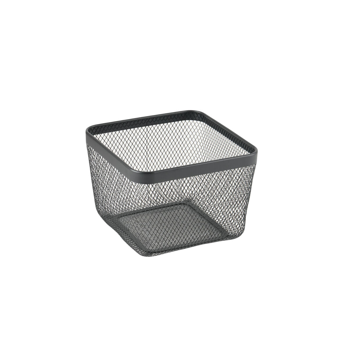 Confortime Veelzijdige Mand Confortime Zwart Metaal 24,5 X 24,5 X 17 Cm (8 Stuks)