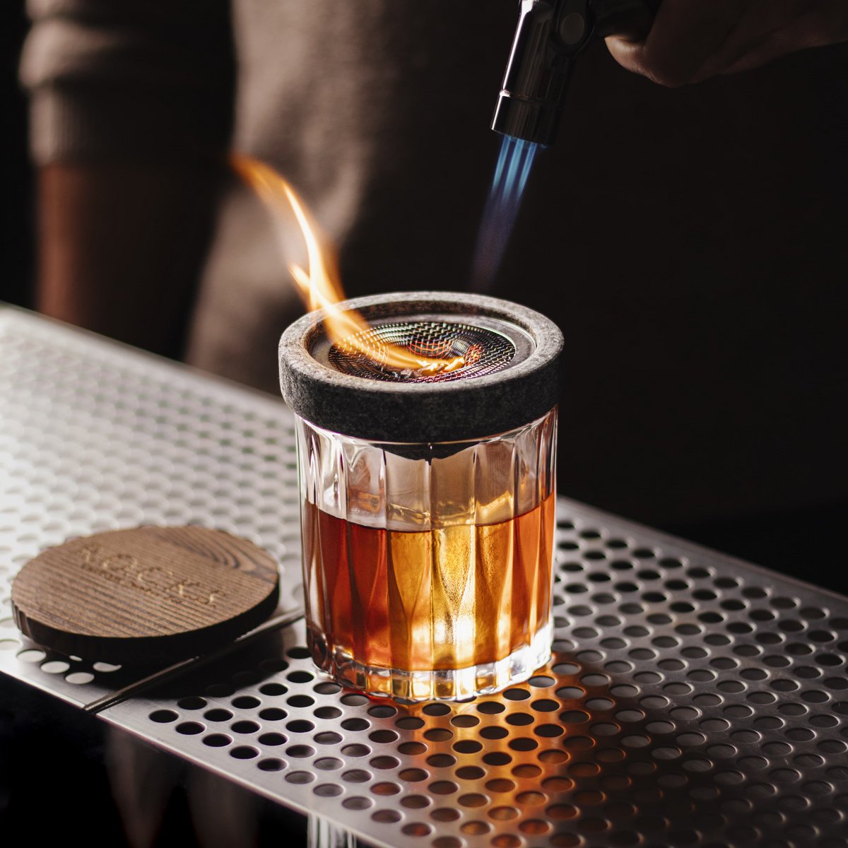 Whiskey cocktail smoker kit met houtsnippers