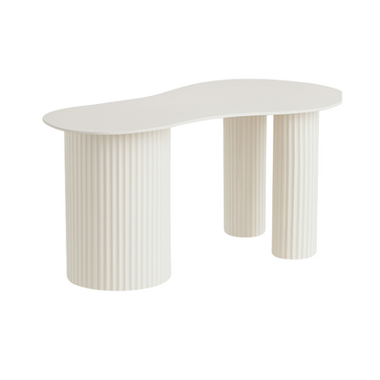 Bijzettafel set ijzer gebroken wit 3 stuks