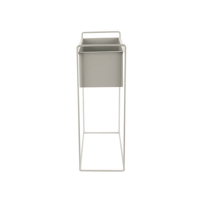 Plantenpotten set 3 stuks donkergrijs ijzer