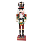 Notenkraker beeld 30 cm groen rood polyresin