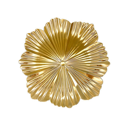 Onderzetter bloemvorm goud 33x33x2 cm