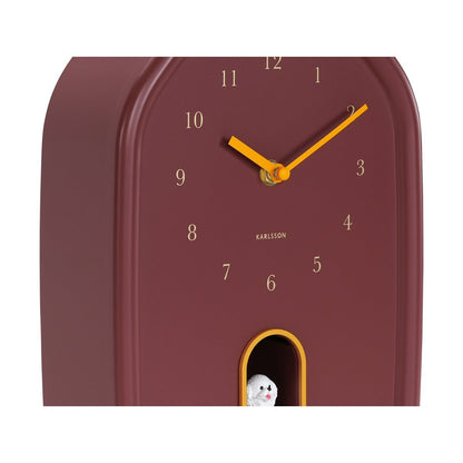 Wandklok 29 cm rood hondengeblaf