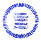 Presentatiebord glas blauw 30x30x2.2 cm