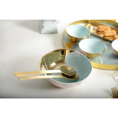 Salade bestek goud 28,5 cm