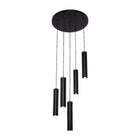 Hanglamp cilinder 5 matzwart Ø45 cm
