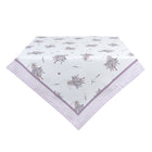 Tablecloth 150x150 cm White Purple Cotton Lavender Tablecloth