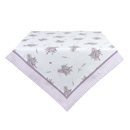 Tafelkleed 150x150 cm katoen wit paars