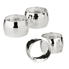 Servetringen set van 4 Ø 4 cm metaal zilver