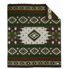 Wool blanket TRIBE - double - green