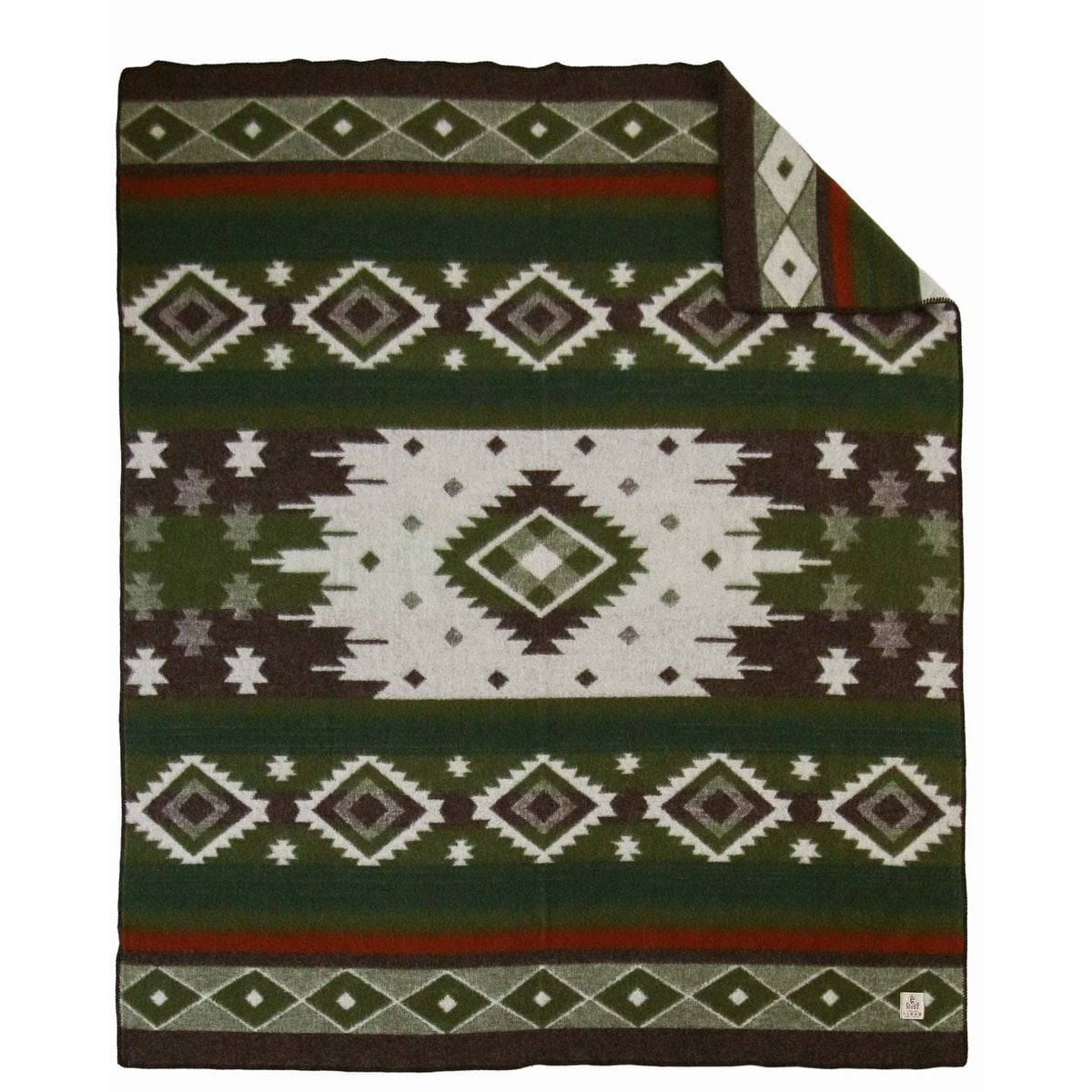 Wollen beddeken 200x220 cm groen