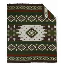Wollen beddeken 200x220 cm groen