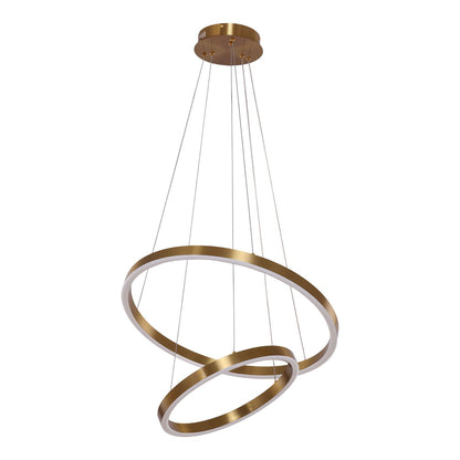 Hanglamp Neo Copper Gold 2 ringen 40 en 60 cm