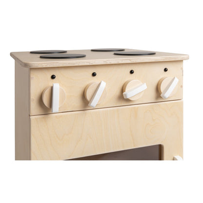 Van Dijk Toys Houten Keukentje Fornuis Naturel Wit