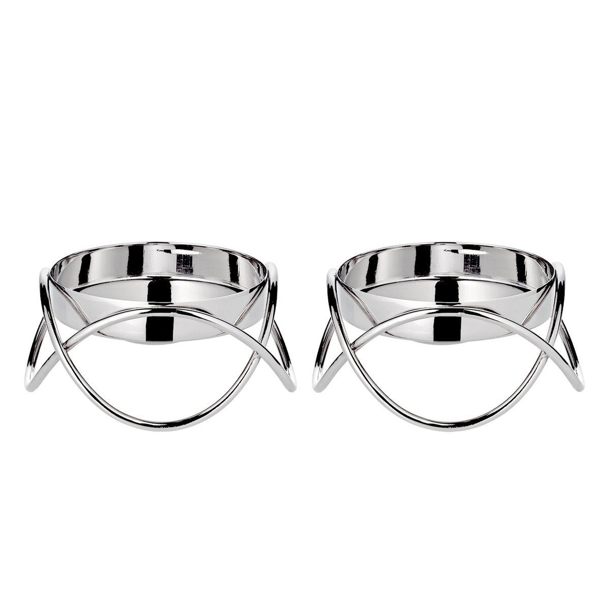 Kandelaars zilver set van 2 H 4,5 cm