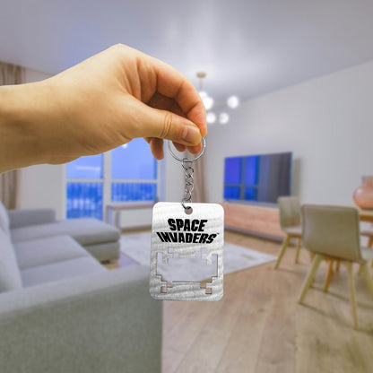 Flesopener roestvrij staal Space Invaders 9.5x4.6x0.3 cm