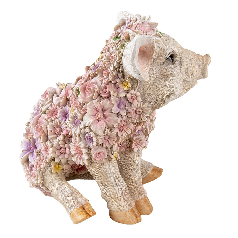 Beeld Varken 24x16x23 cm Roze Kunststof Varken Woonaccessoires