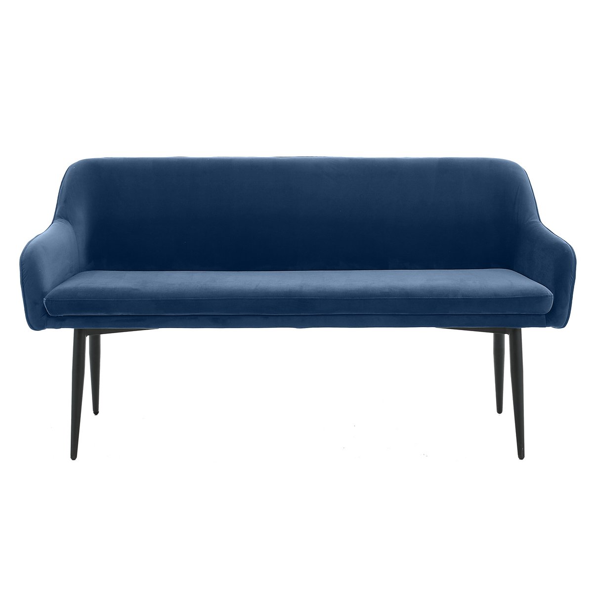 Eettafel 220x110 cm massief acaciahout met 4 stoelen en bank