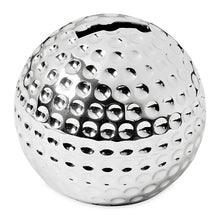 Spaarpot golfbal verzilverd 8 cm
