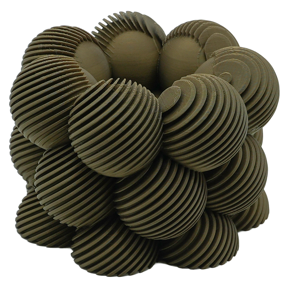 LED Tealight Holder Bubble Slanted Striped - 3D Printed - Sustainable PLA - Suitable for LED Tealights
