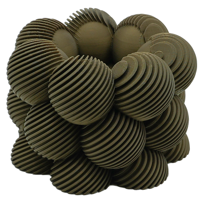 LED Tealight Holder Bubble Slanted Striped - 3D Printed - Sustainable PLA - Suitable for LED Tealights