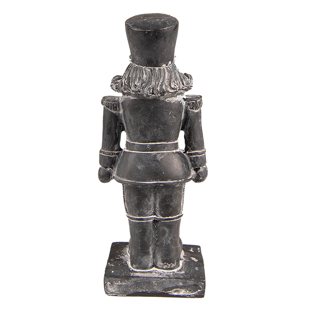 Beeld Notenkraker 16 cm Grijs Kunststof Kerstdecoratie