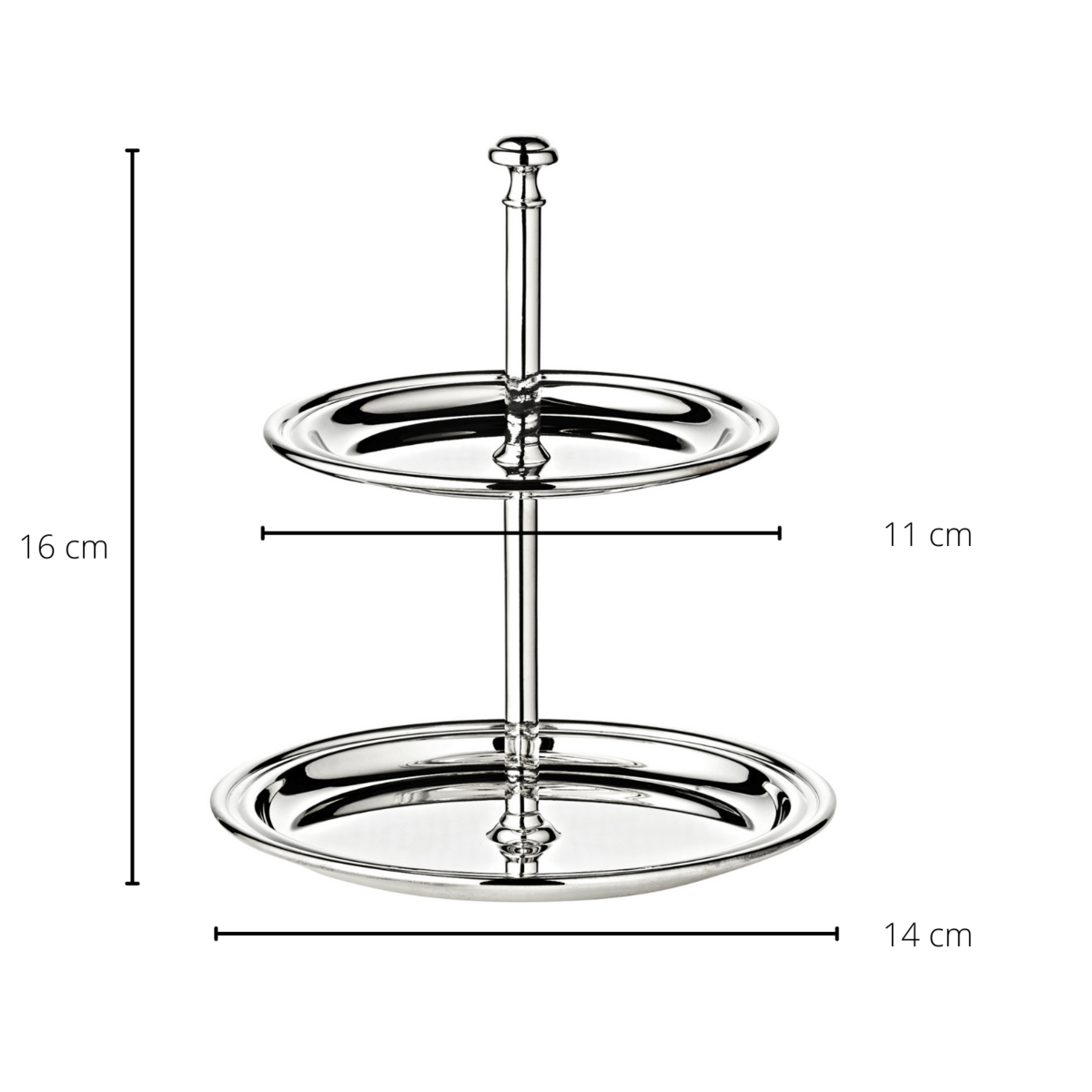 Etagère 16 cm zilver