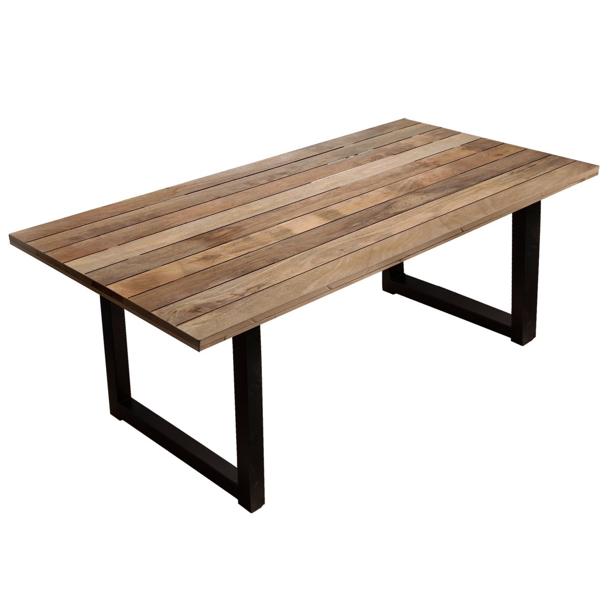 Eettafel 220x100 cm mangohout metaal