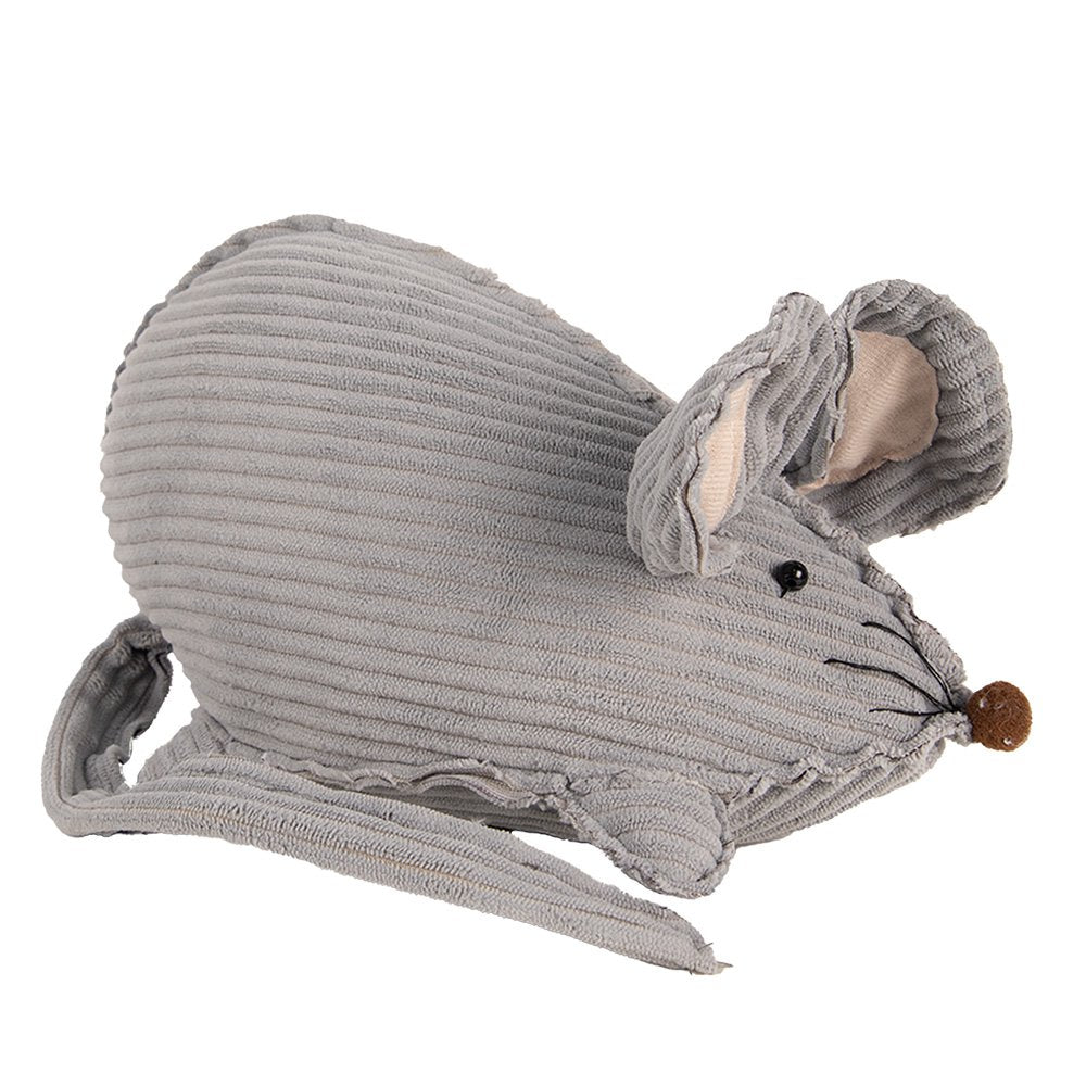 Deurstopper Muis 28x15x16 cm Grijs Synthetisch