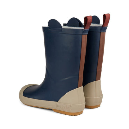 Rubberlaarzen kinderen 100% natuurrubber black iris