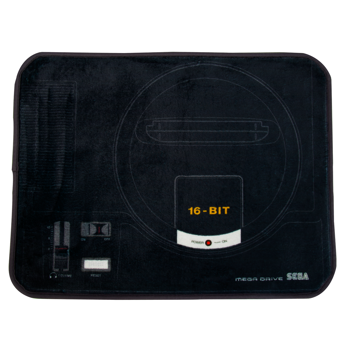 Badmat traagschuim polyester zwart