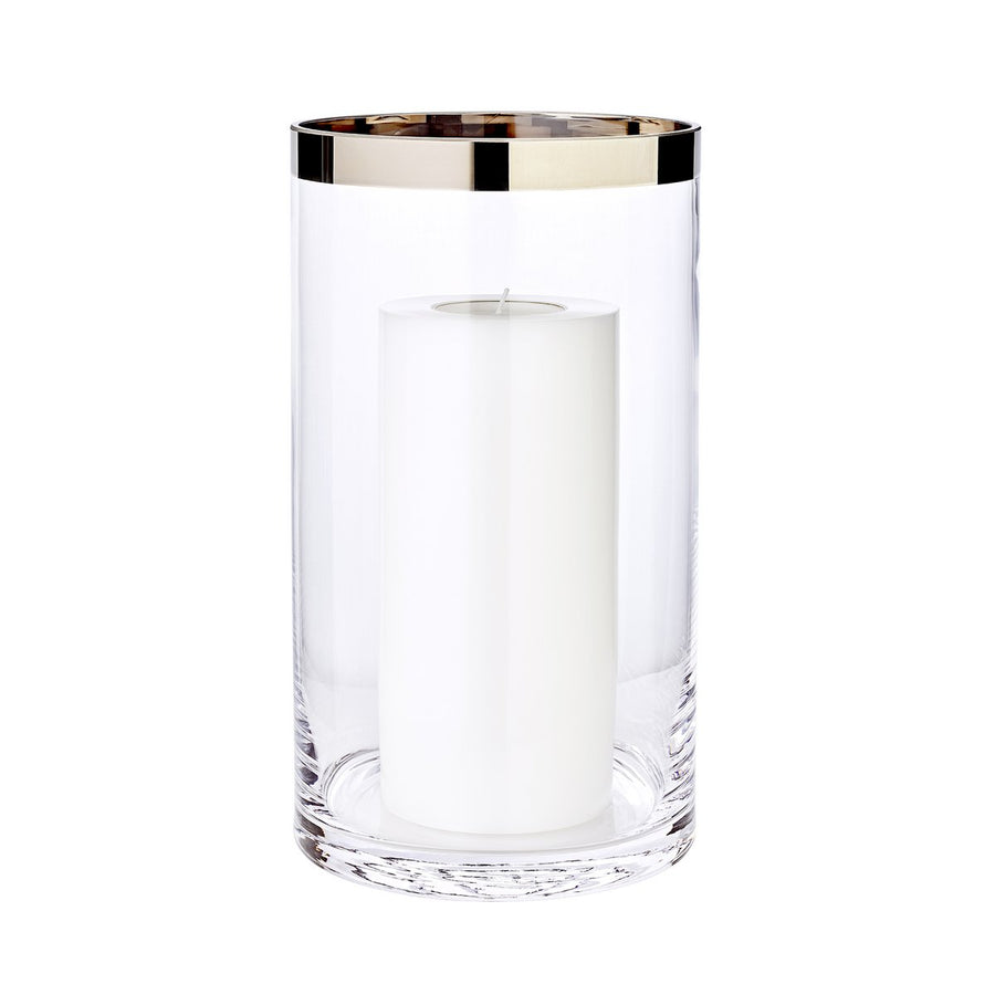 Edzard Lantern Molly Crystal Glass with Platinum Rim 30 Cm