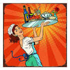Tekstbord 30x30 cm oranje glas