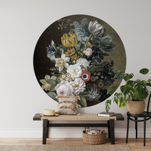 Muurcirkel Stilleven met bloemen