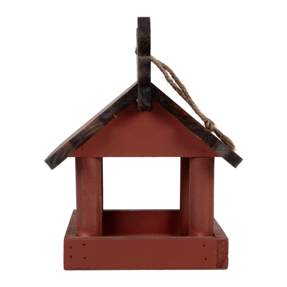 Vogelvoederhuisje 17x25x21 cm rood hout