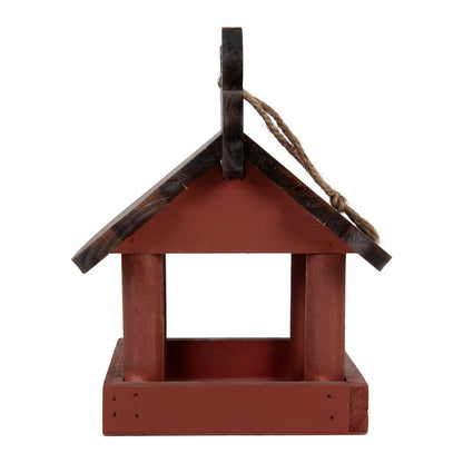 Vogelvoederhuisje 17x25x21 cm rood hout