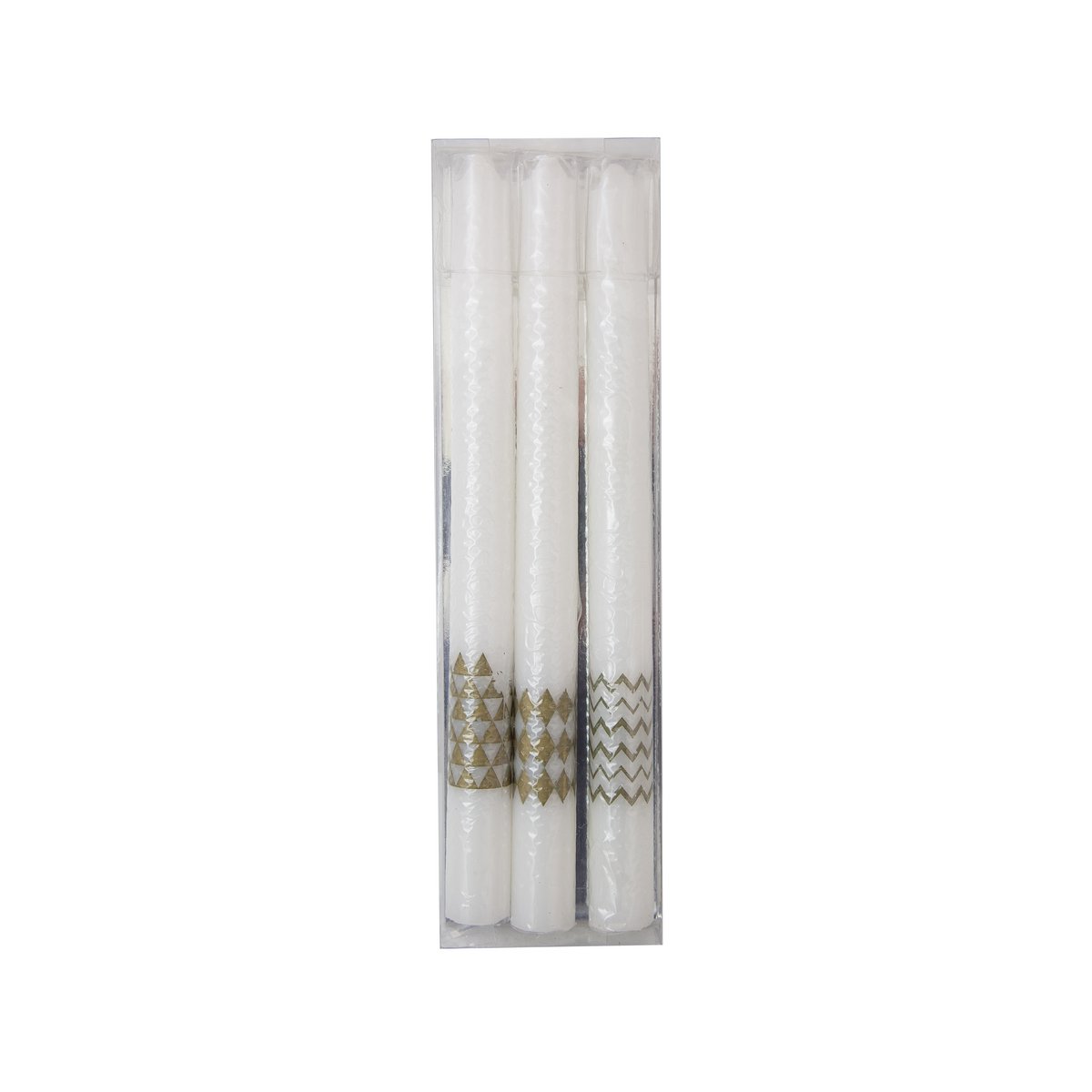 Kaarsen set van 3 goud 25 cm