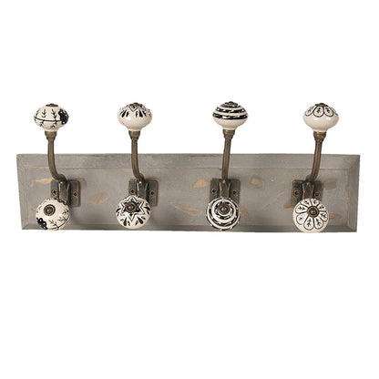 Wandkapstok 45x10x18 cm metaal wit