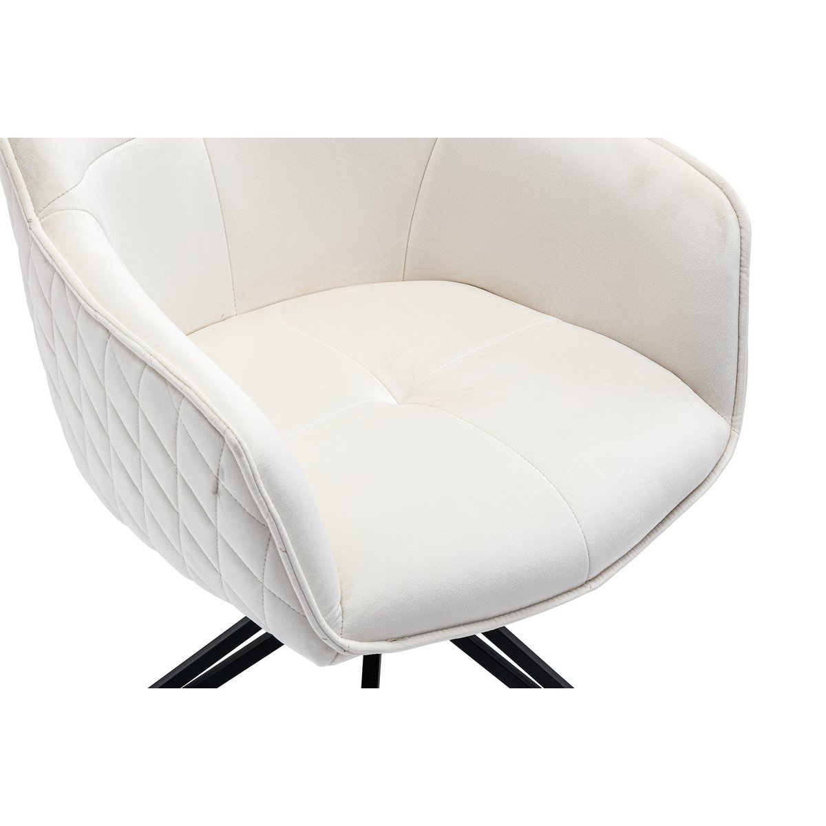 Fauteuil beige 59x60x83 cm draaibaar