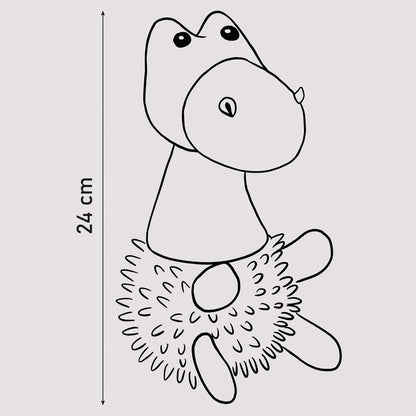 Hondenspeelgoed dino pluche 24 cm groen
