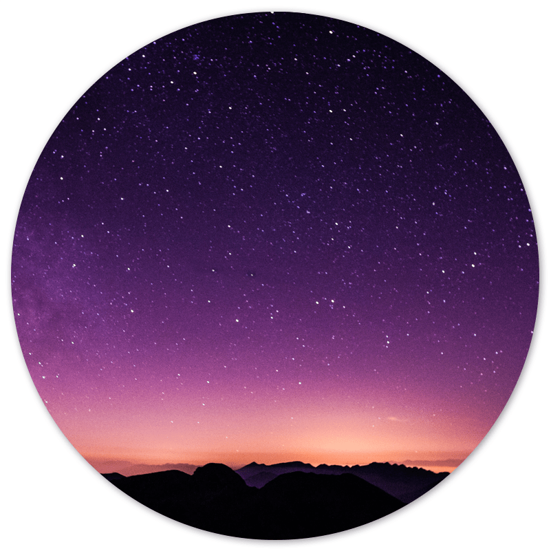 Wall circle night sky