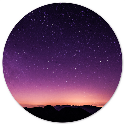 Wall circle night sky