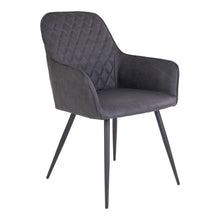 Harbo Dining Chair PU Leather Seat Metal Legs Set of 2