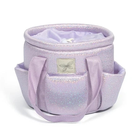 Verzorgingstas lila glitter