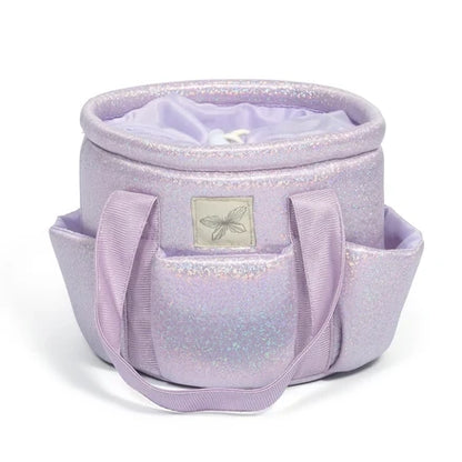 Verzorgingstas lila glitter