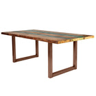 Table 220x100 cm, colorful reclaimed wood